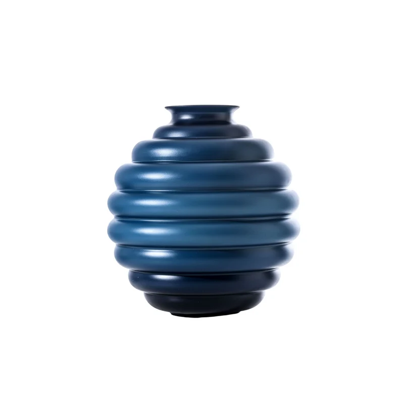 Venini Vaso Deco Grande Orizzonte interno Lattimo Sabbiato