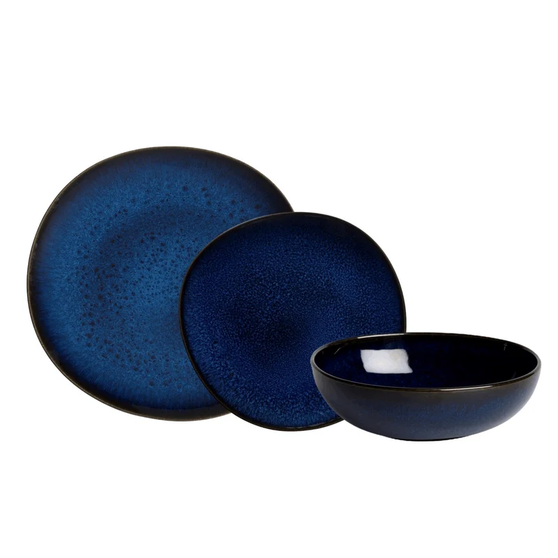 Like. By Villeroy & Boch Lave set 18 piatti per 6 persone, composto da: 6 piatti piani, 6 piatti fondi, 6 piatti dessert