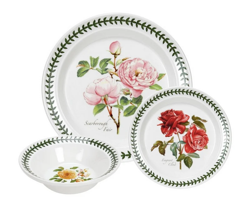 Portmeirion Botanic Roses Servizio Piatti 18 Pezzi