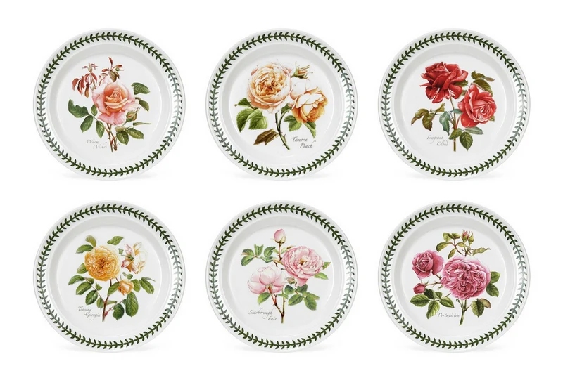 Portmeirion Botanic Roses Set 6 Piatti Piani
