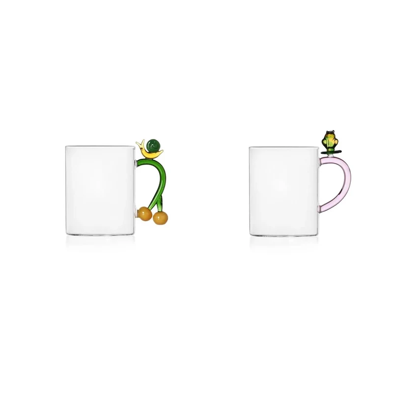 Ichendorf Fruits & Flower Set 2 Tazze Mug con Rana e Lumaca
