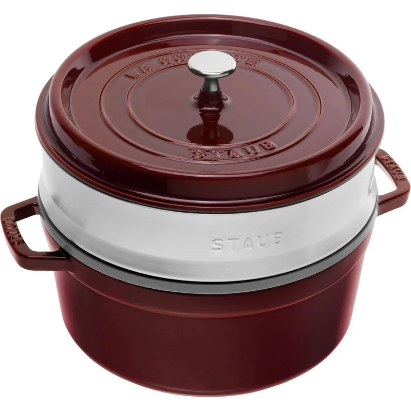 Staub Cocotte con cestello a vapore rotonda, 26 cm