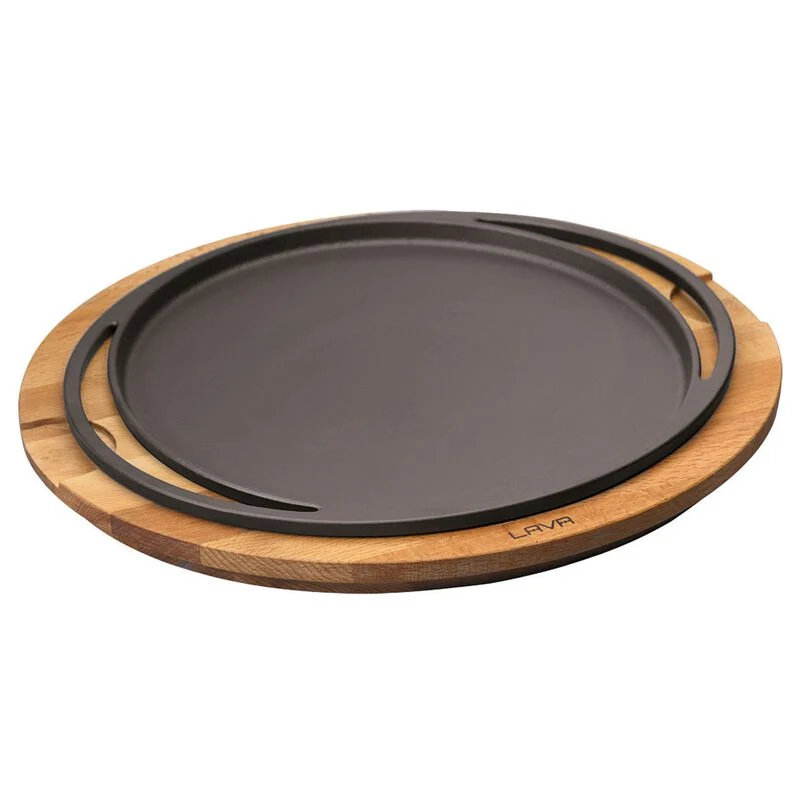 Paderno Piatto Pizza Con Supporto in Ghisa smaltata, 28 cm