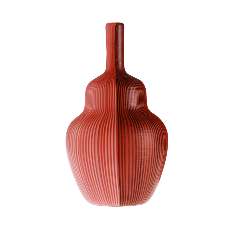 Venini Vaso Tessuti Battuti Corallo