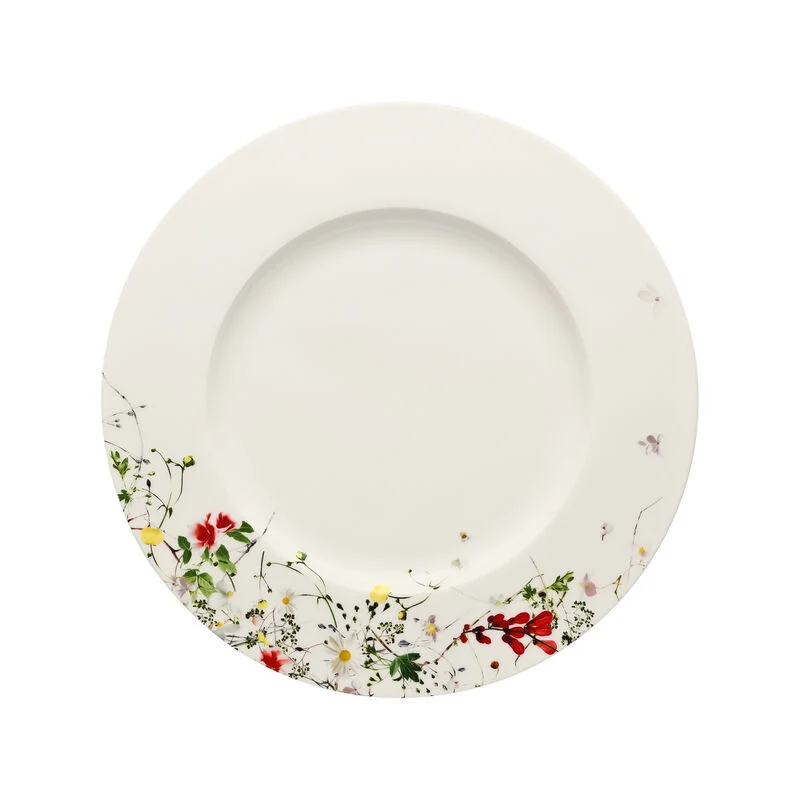 Rosenthal Brillance Fleurs Sauvages Piatto Piano con falda 28 cm, Set 6