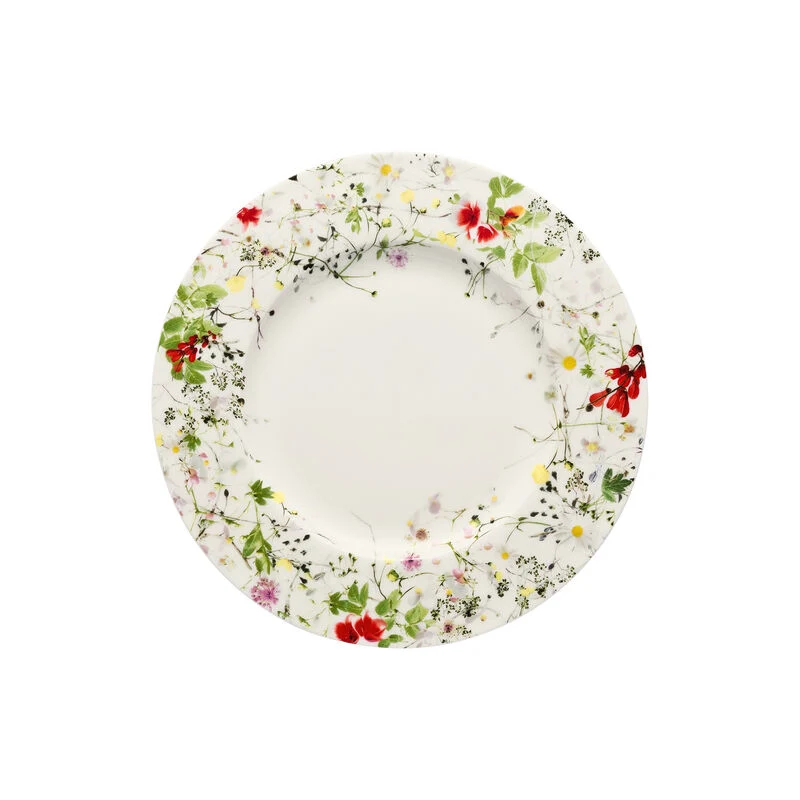 Rosenthal Brillance Fleurs Sauvages Piatto Piano con falda 23 cm, Set 6