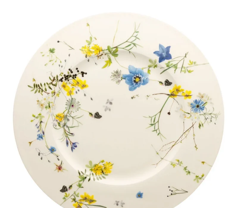 Rosenthal Brillance Fleurs des Alpes Piatto Piano con falda 33 cm, Set 6