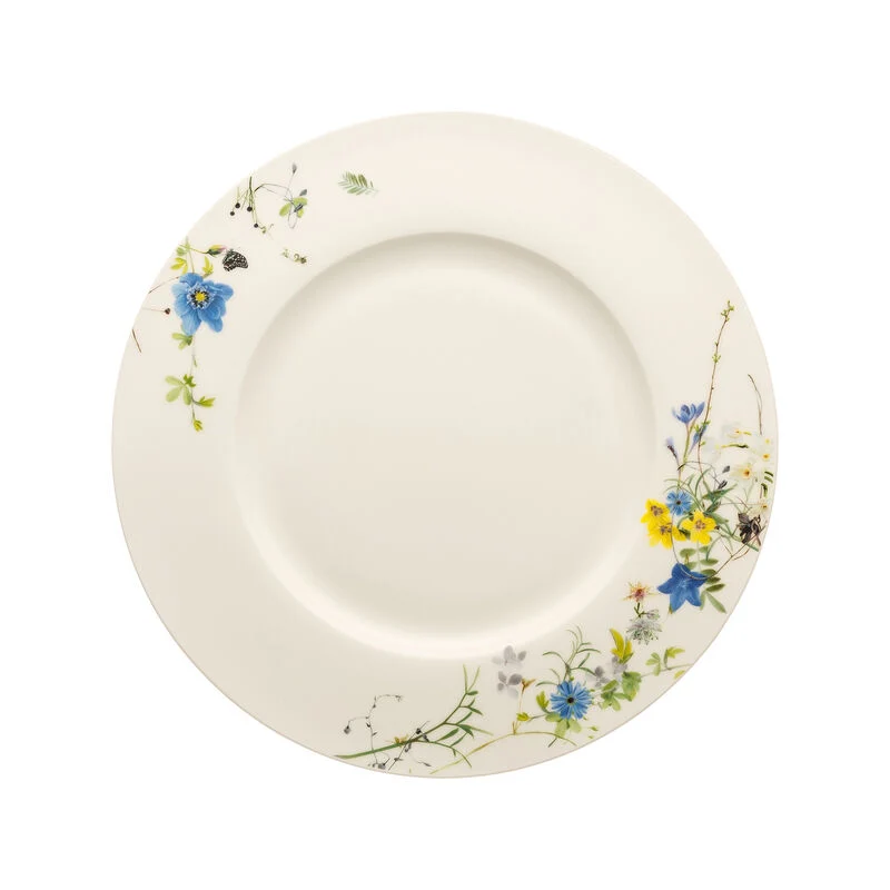Rosenthal Brillance Fleurs des Alpes Piatto Piano con falda 28 cm, Set 6