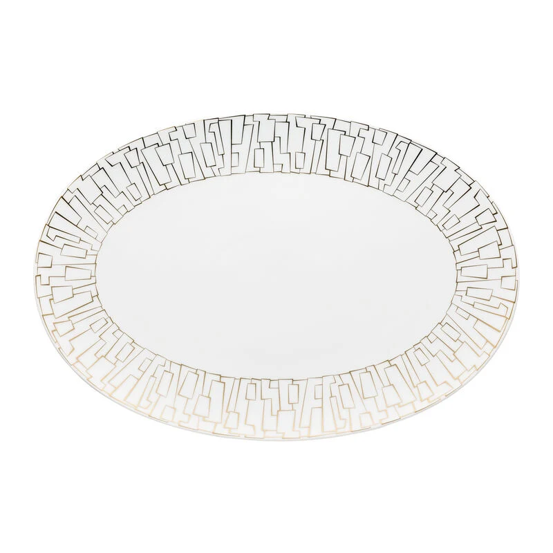 Rosenthal TAC Skin Gold Piatto Ovale, 38 cm