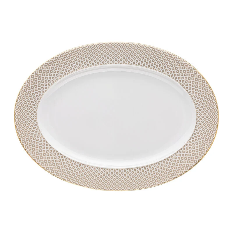 Rosenthal Francis Carreau Beige Piatto Ovale, 34 cm