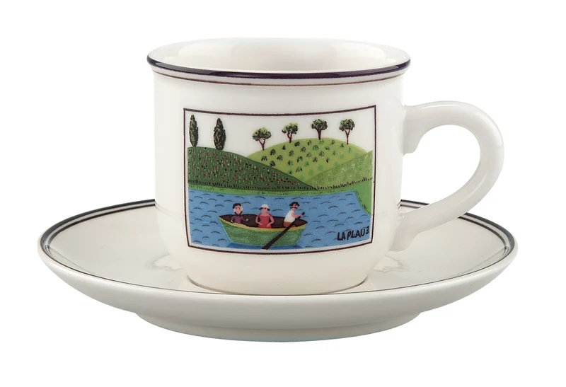 Villeroy & Boch Design Naif tazza da moka/espresso con piattino, set 6 pezzi