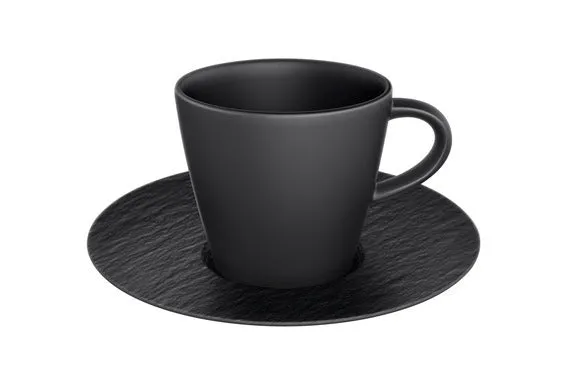 Villeroy & Boch Manufacture Rock tazza da espresso/moka con piattino, set 6 pezzi