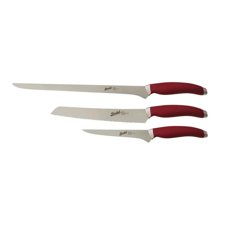 Berkel Teknica Set 3 Coltelli Chef Rosso