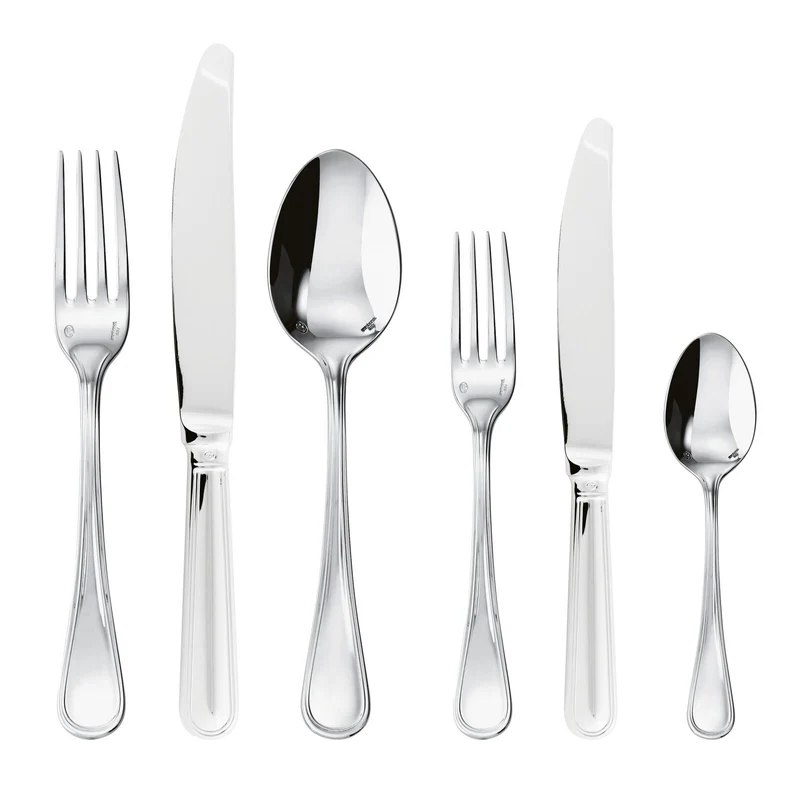 Sambonet Contour Set di Posate 36 pz Inox, Manico Cavo Orfèvre