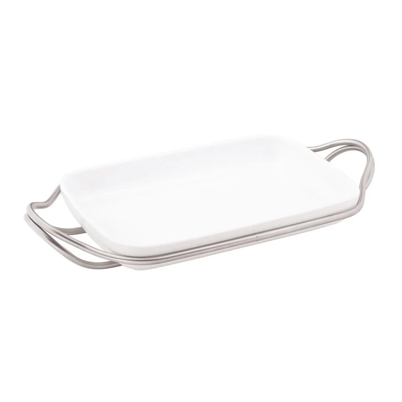 Sambonet New Living Pirofila rettangolare con supporto Acciaio Antique cm 41