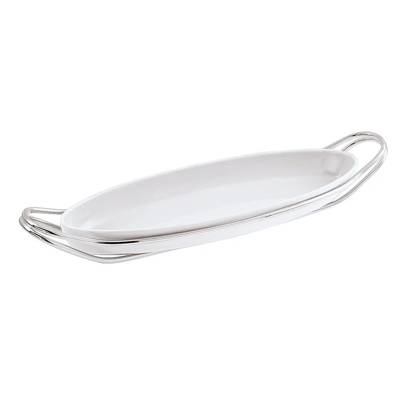 Sambonet New Living Supporto c/Pirofila Pesce cm 48 Inox Hi-Tech