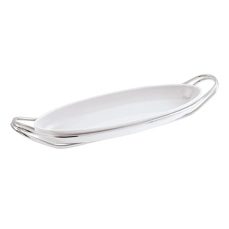 Sambonet New Living Supporto c/Pirofila Pesce cm 65 Inox Hi-Tech