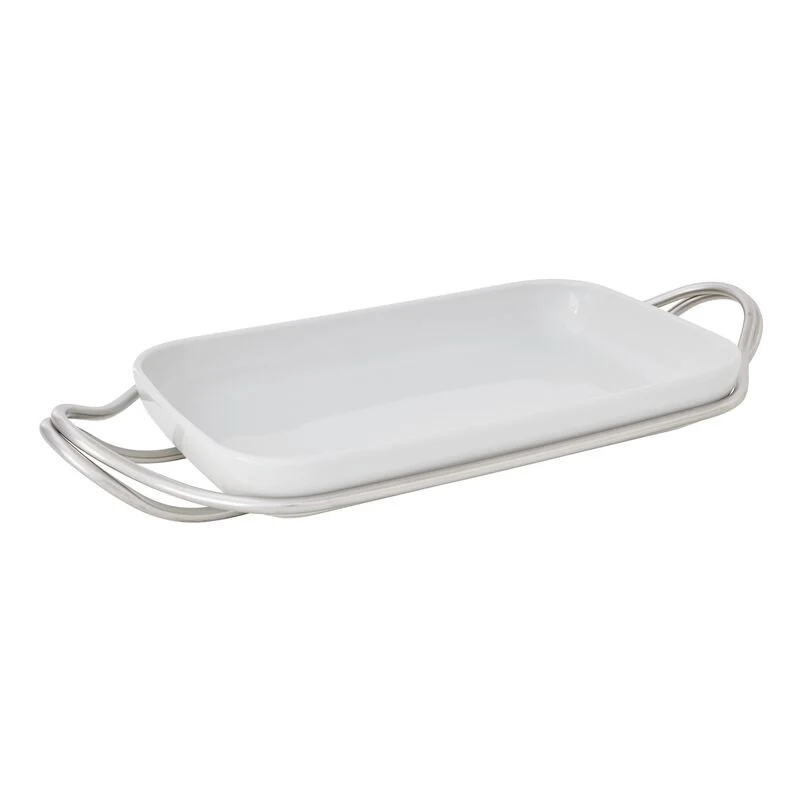 Sambonet New Living Pirofila rettangolare cm 41 con supporto acciaio inox HI Tech