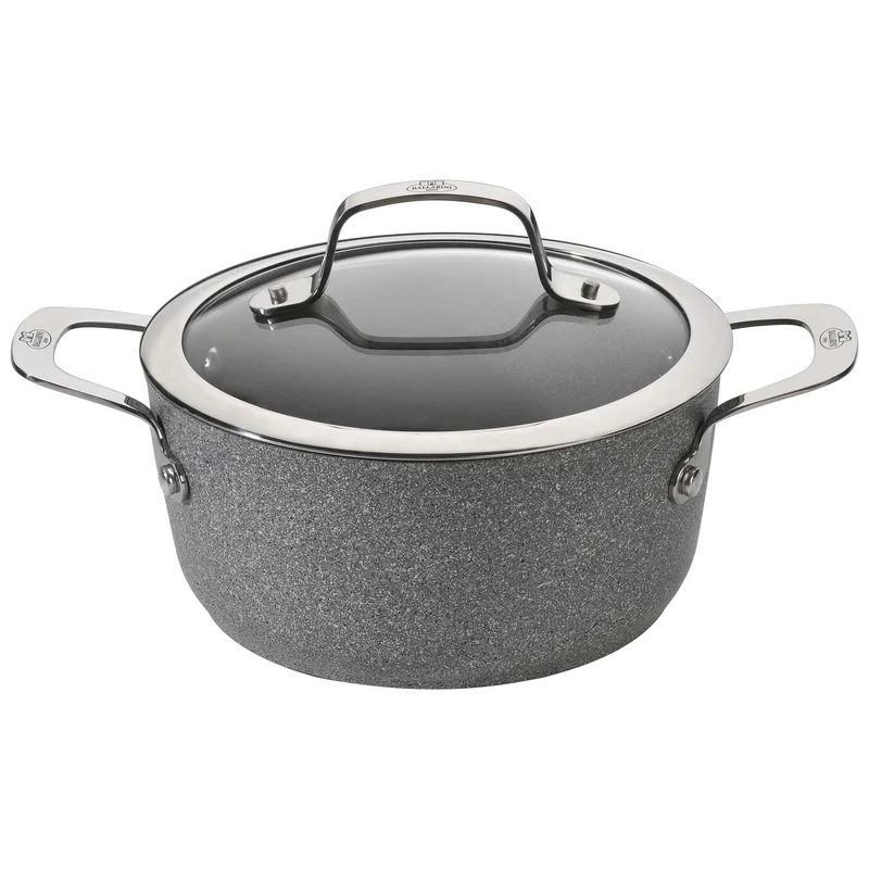 Ballarini Pentola in Alluminio Antiaderente con Maniglie e Coperchio, Linea Salina, cm 24