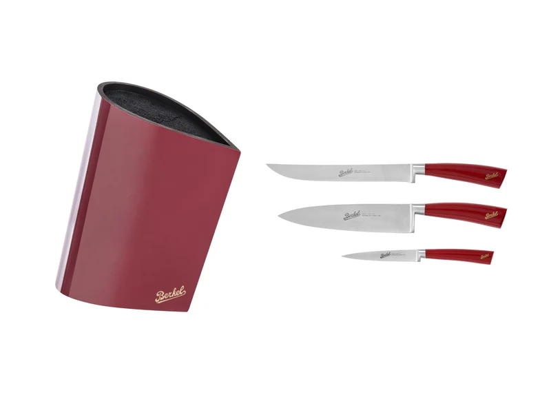 Berkel Ceppo Coltelli Bag + Set Coltelli Cucina Chef Elegance Rosso