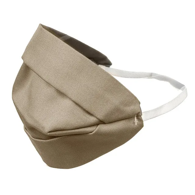 Maschera per adulti in cotone bifacciale beige